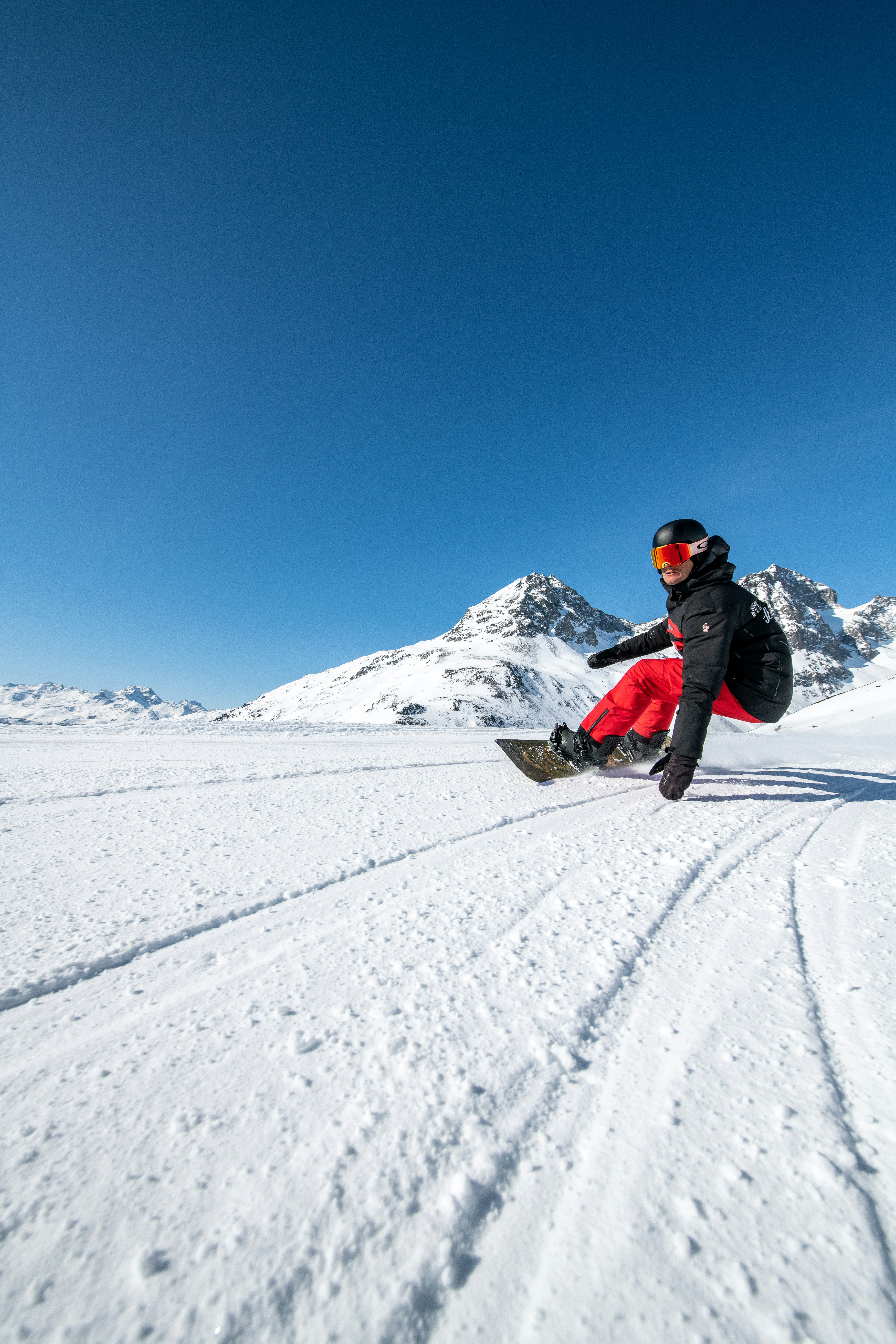 Snowboarder Skischule St- Moritz