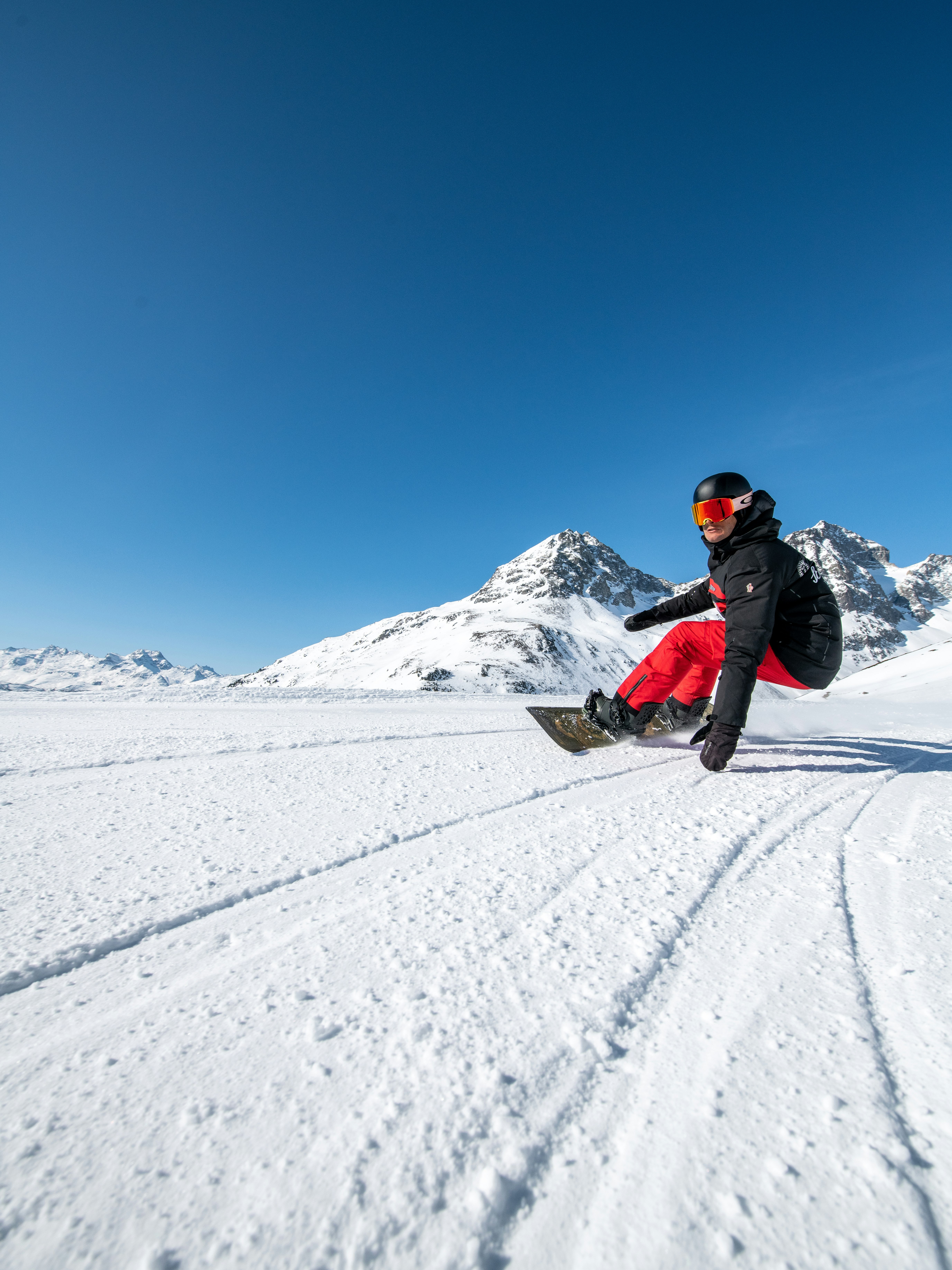 Snowboarder Skischule St- Moritz