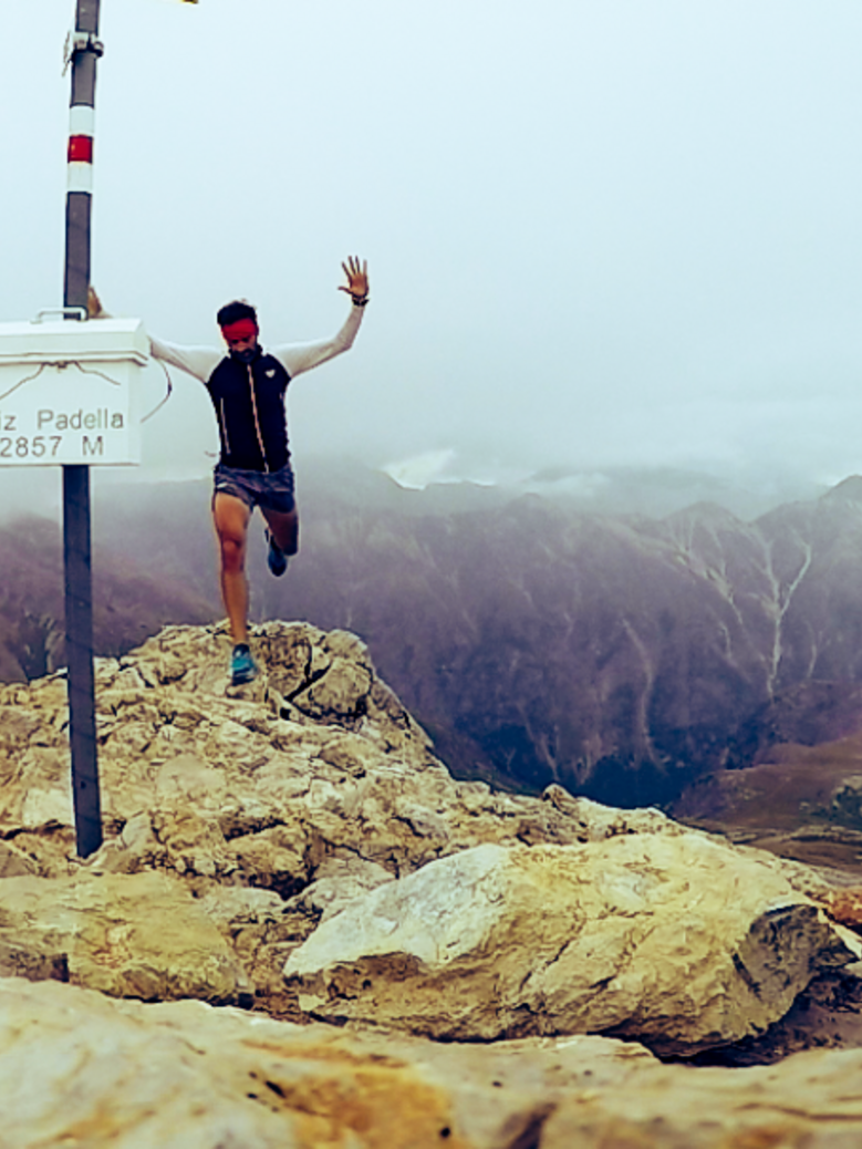 Trailrunner on the Piz Padella