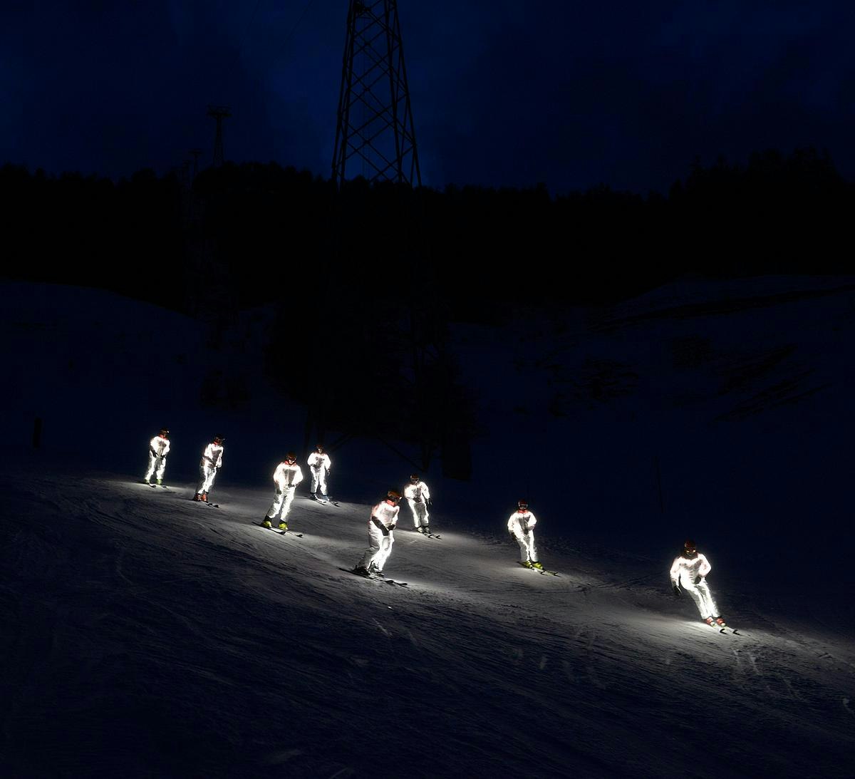 Snowshow nachts