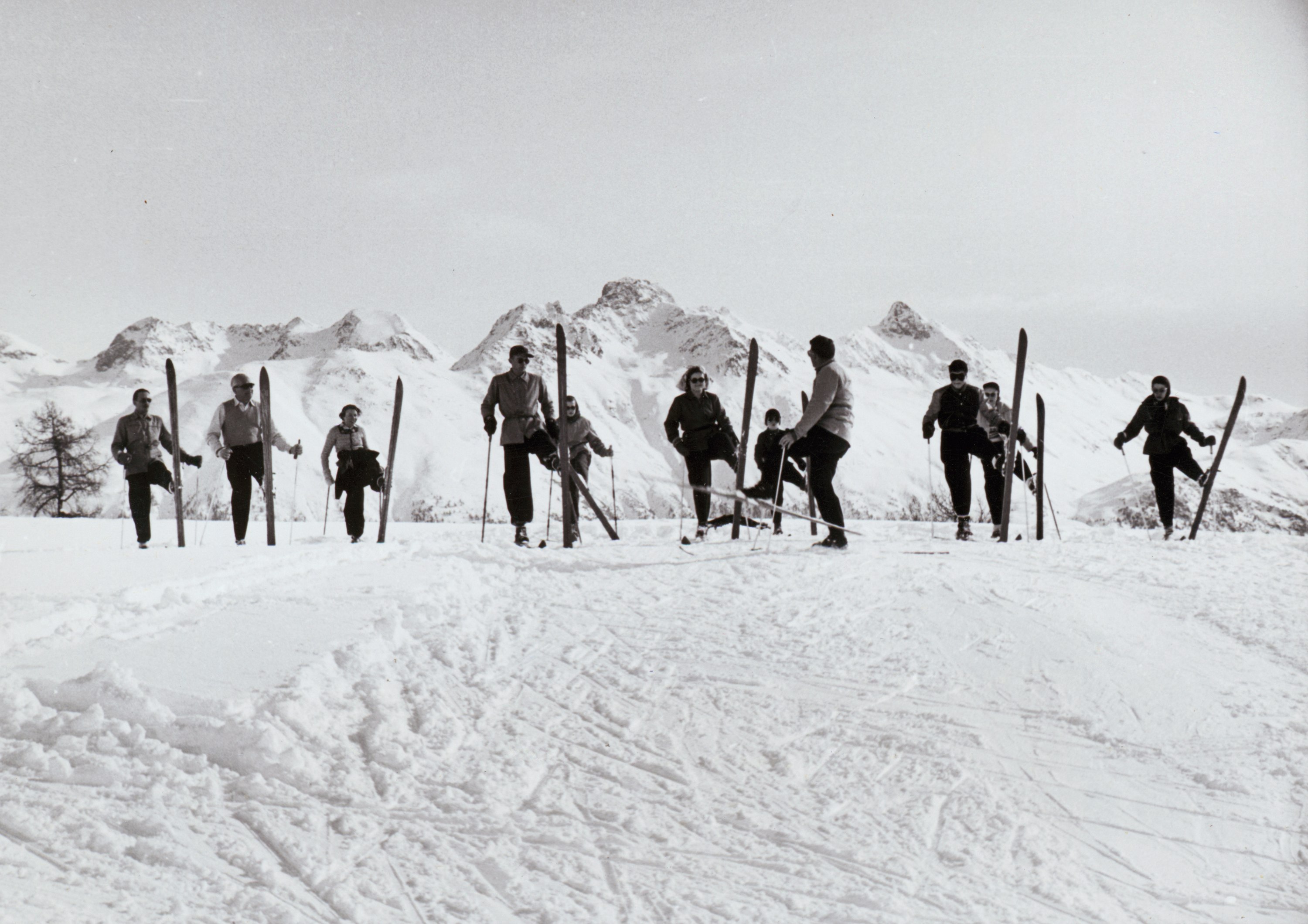 Historisches Bild Skischule St. Moritz