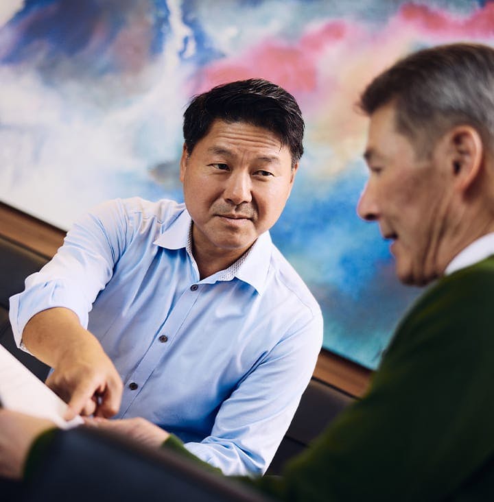 Rick Park helping a client