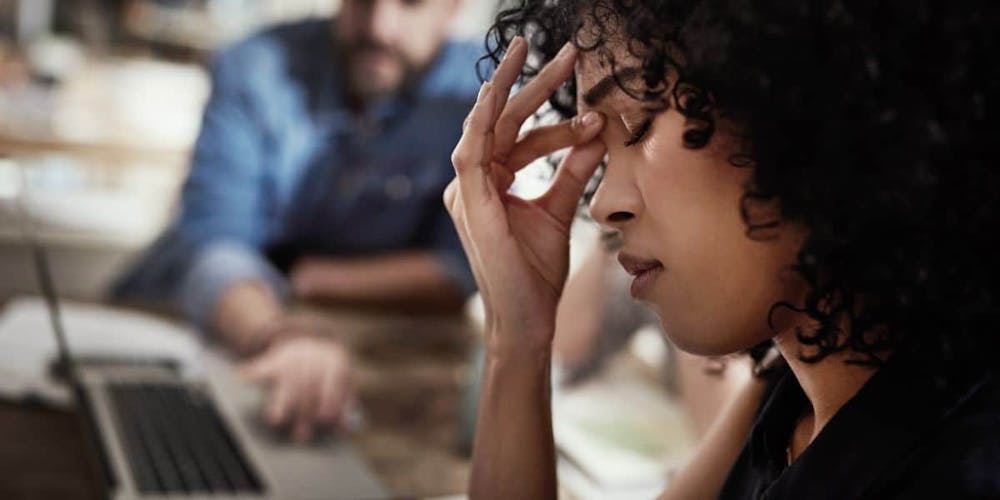 woman suffering from a headache