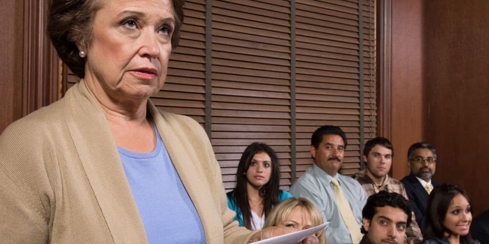 Jury reading verdict