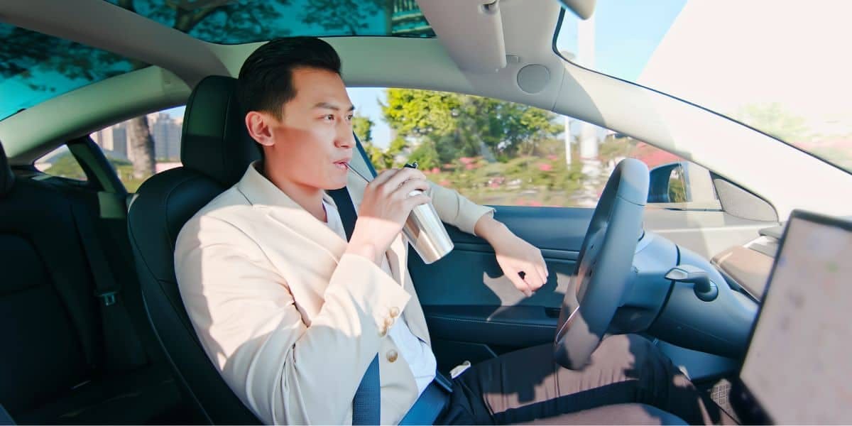 distracted driver in self driving car