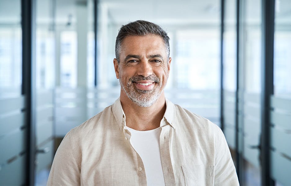 man smiling