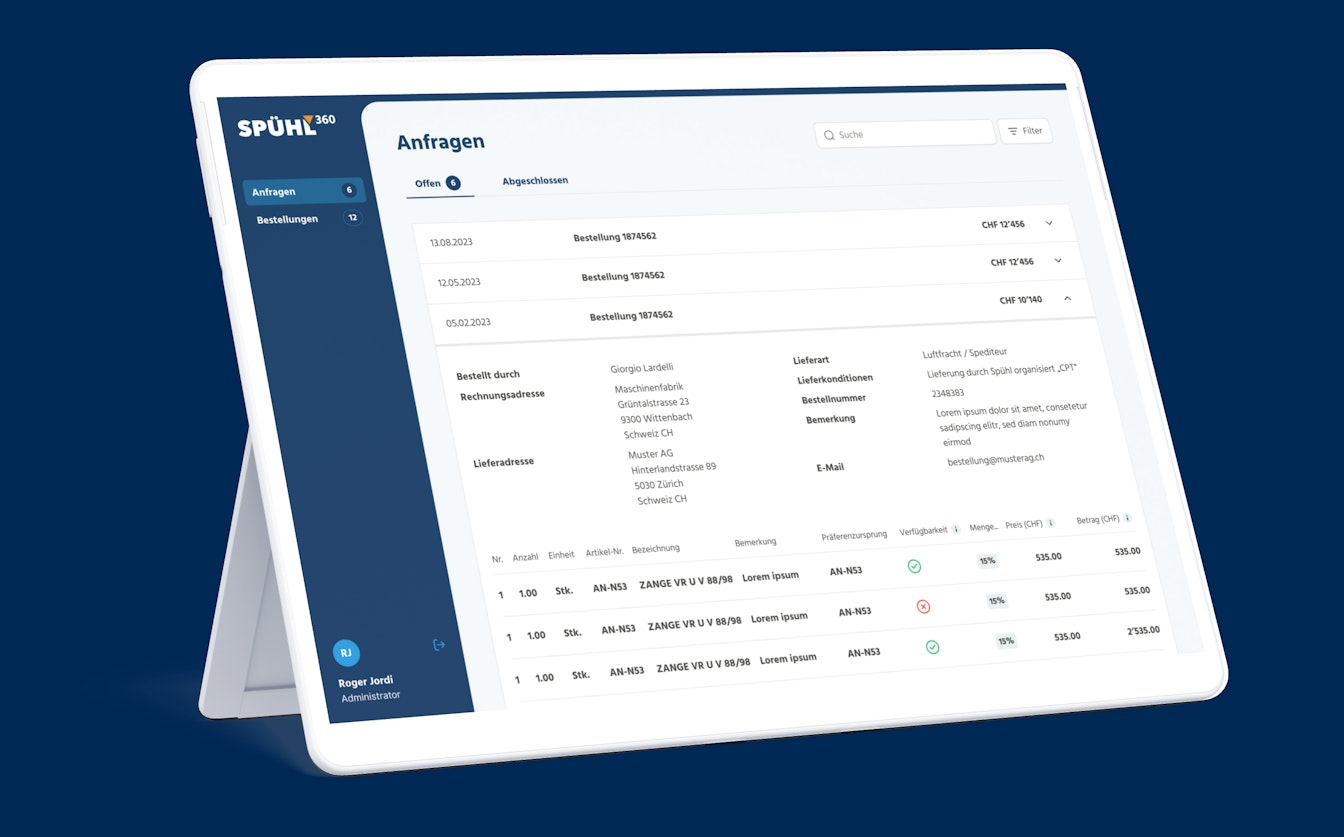 Spühl360 Admin-Interface