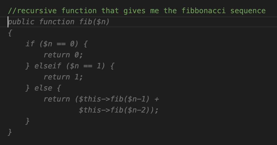 GitHub Copilot Vorschlag für eine Funktion in PHP
