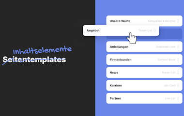 Seitentemplates vs. Inhaltselemente Grafik: Von Seitentemplates zu flexiblen Inhaltselementen im CMS