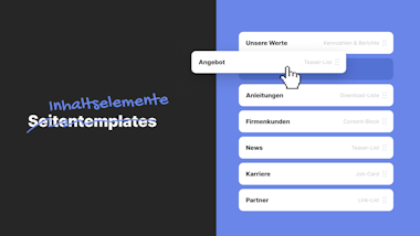 Grafik: Von Seitentemplates zu flexiblen Inhaltselementen im CMS