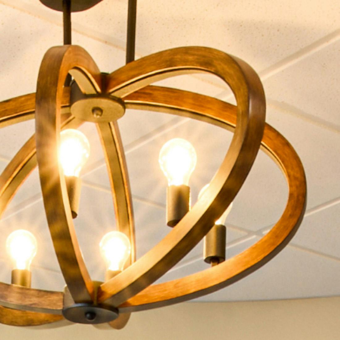 chandelier with warm lighting