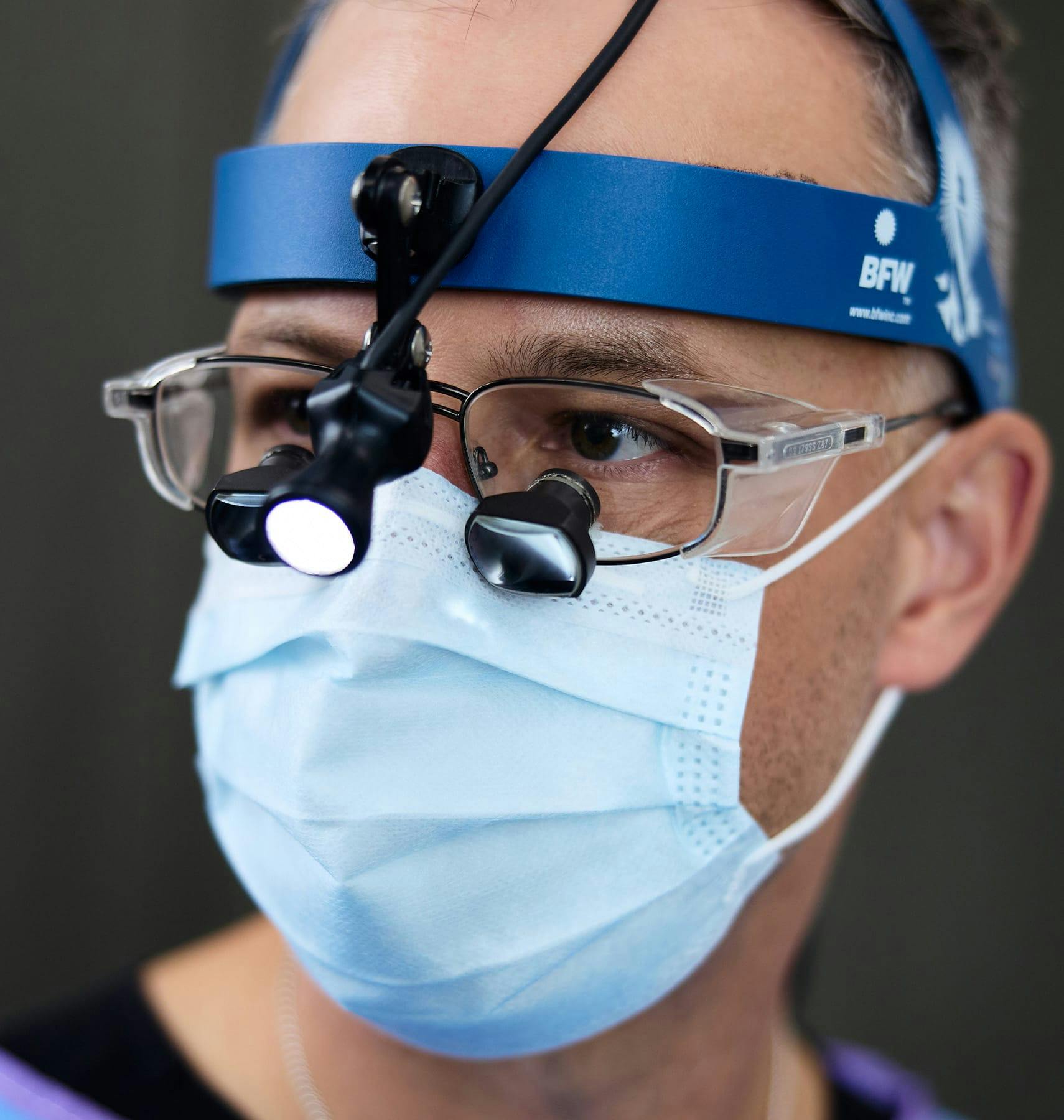 Dr. Guy in gear ready for surgery