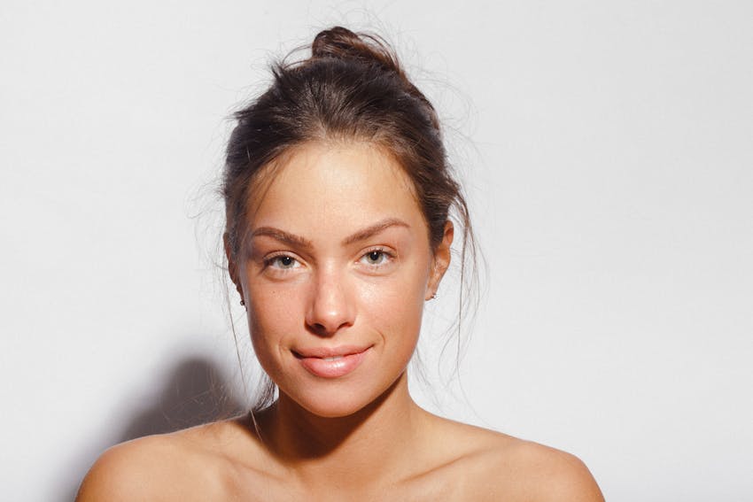 woman with clear skin