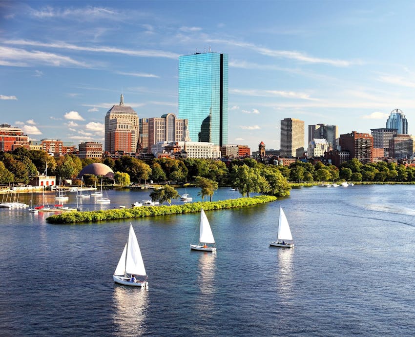 Blonde woman meeting receptionist