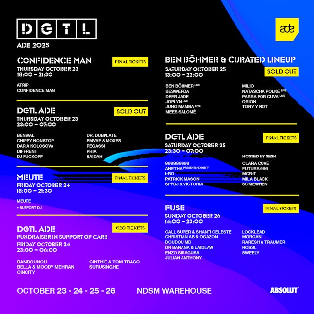 LINE-UP ADE 25