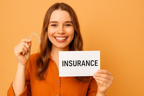 A girl with clear aligner- Are clear aligners covered by insurance? | OrthoFX
