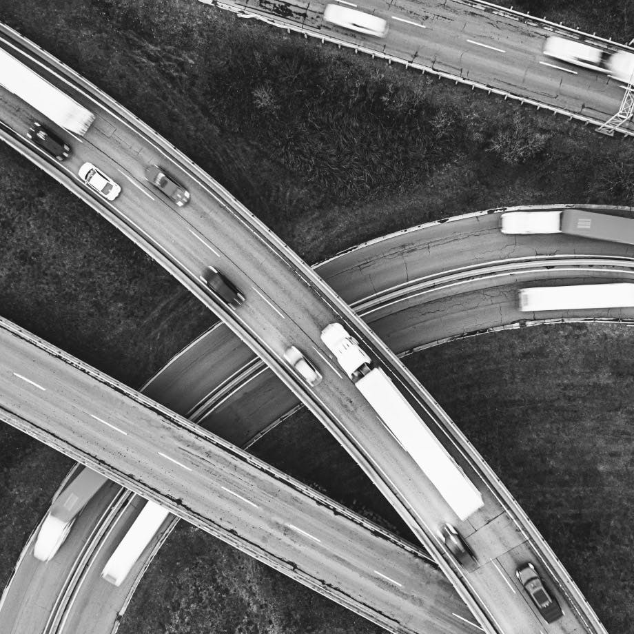 cars on a bridge