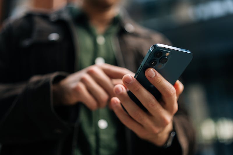 A person on their phone