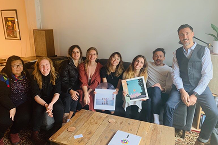 Frankiie with Paper Bag Records staff