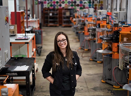 Jenn D'Eugenio at Furnace Record Manufacturing