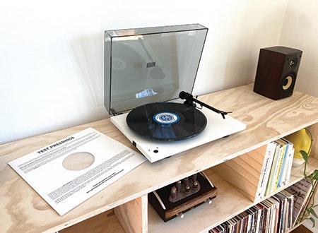 Scott_Orr_Test_Pressings_Turntable_1.jpg Vinyl record test pressing on a turntable