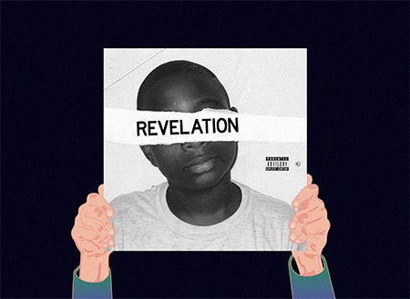 Illustration of hands holding Kastaway album