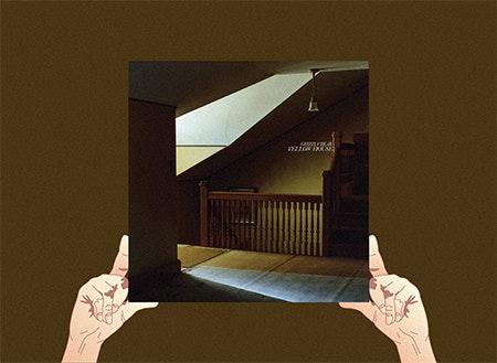 Illustration of hands holding Grizzly Bear album