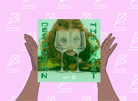 Illustration of hands holding GINGE album cover