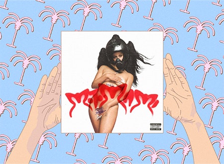Illustration of hands holding Rosalia album cover