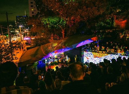 Acid Dad performing at Levitation 2022