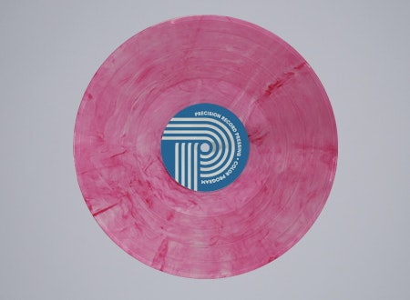 Flavors_Raspberry.jpg Raspberry-colored vinyl LP from PRP's Flavor Color Variant Collection: Light blue hues with unique pressing details.