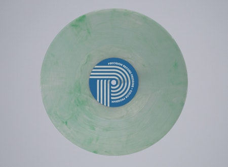 Flavors_Green_Tea.jpg Green-colored vinyl LP from PRP's Flavor Color Variant Collection: Light green hue with unique pressing details.