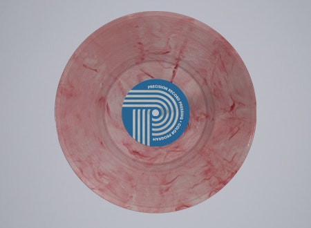 Strawberry-colored vinyl LP from PRP's Flavor Color Variant Collection: pink and red hues with unique pressing details.