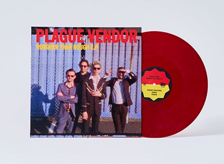 GkHPh2IF-express_0004_041024_PrecisionPressing_Plague-Vendor_01.jpg Rougher Than Rough by Plague Vendor LP shown outside of its sleeve.