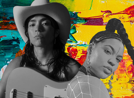 Collage of Musicians Reyna Tropical and Myst Milano..