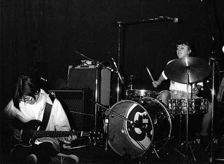 The band Cub, Performing onstage in Montreal.