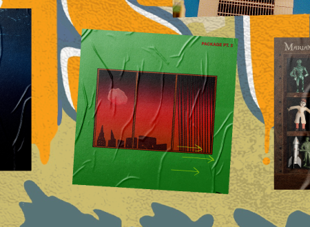 Album art cover for Gustaf plastered on a beach wall.
