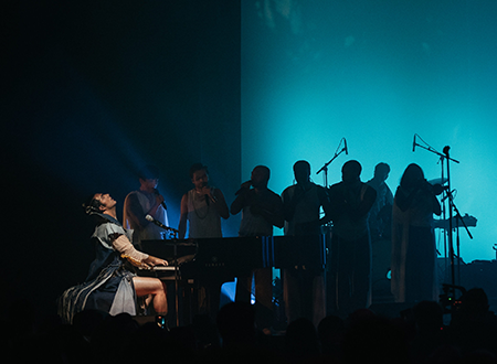 Jeremy Dutcher performing at 2024 Polaris music Prize Gala