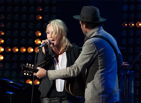 Metric performing onstage at Polaris Music Prize.