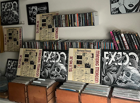 Records at the record store.