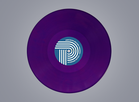 Purple vinyl record.