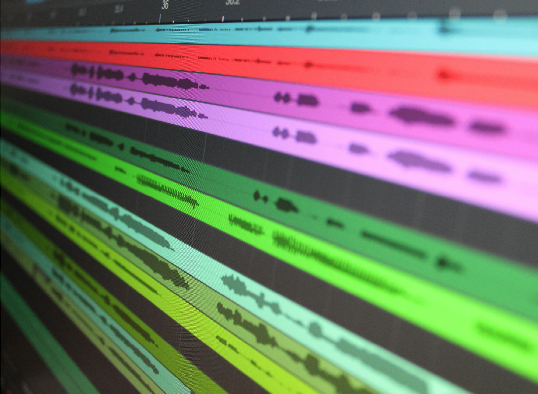 © Jerson Vargas Close-up of Sound Waves on a Computer Screen
