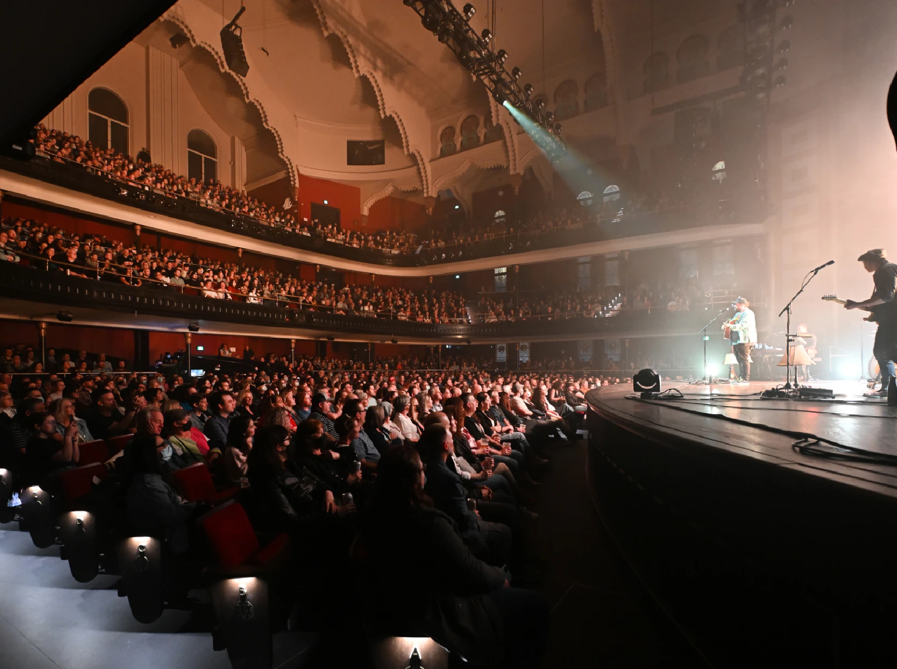 Band playing onstage at Massey Hall.