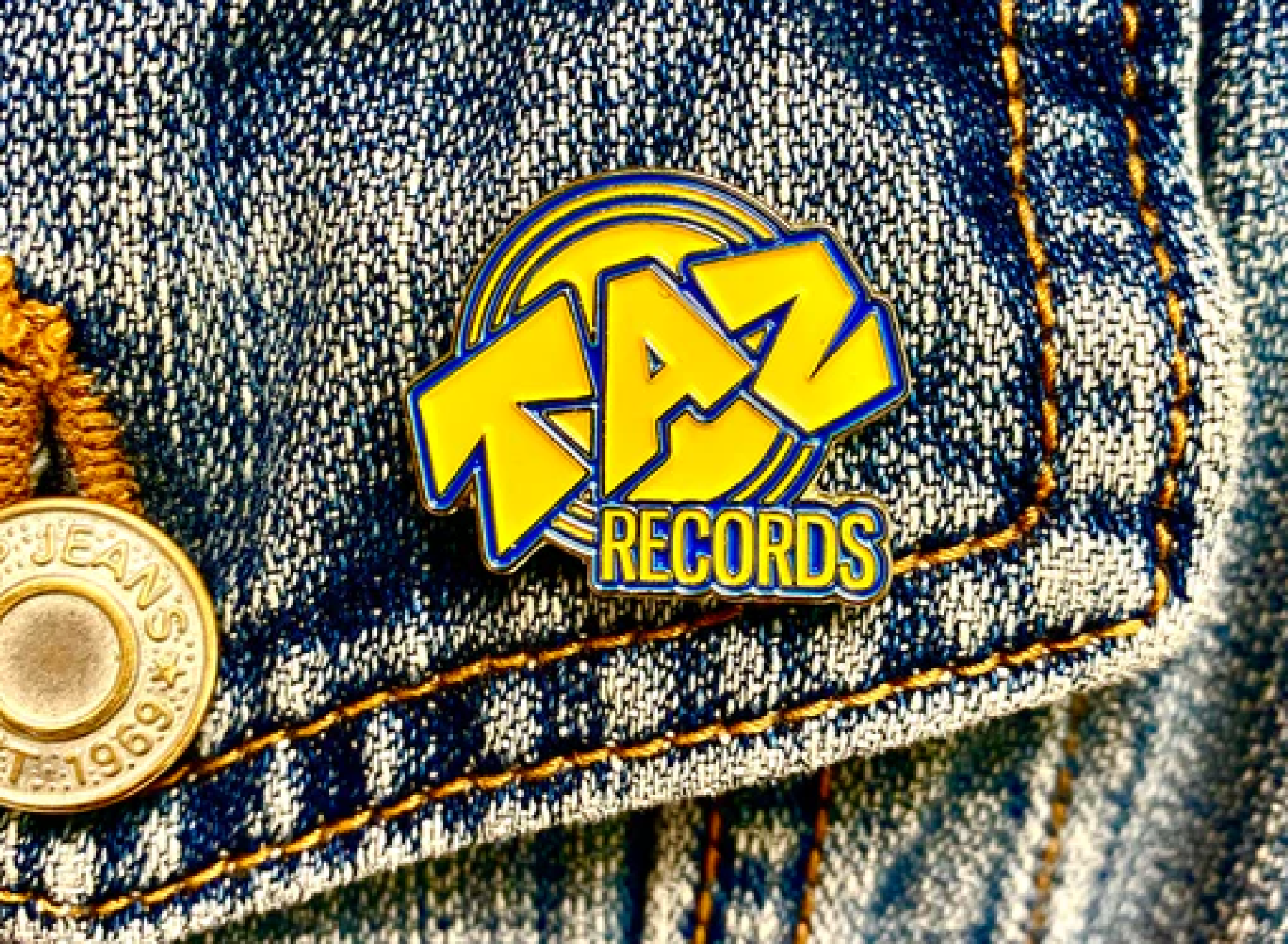 Taz Records pin.