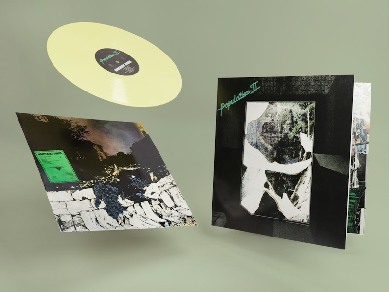 Population II Maintenant Jamais vinyl with gatefold jacket, printed insert and inner sleeve.