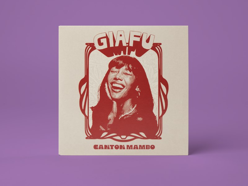 Gia Fu's 7-inch limited edition vinyl titled "Canton Mambo / Lotus" via Kong Records Ltd.