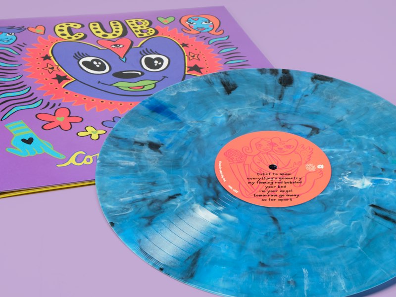 Come Out Come Out (30th Anniversary Edition) in Laguna (EM2) Eco Mix, made of 100% recycle vinyl.
