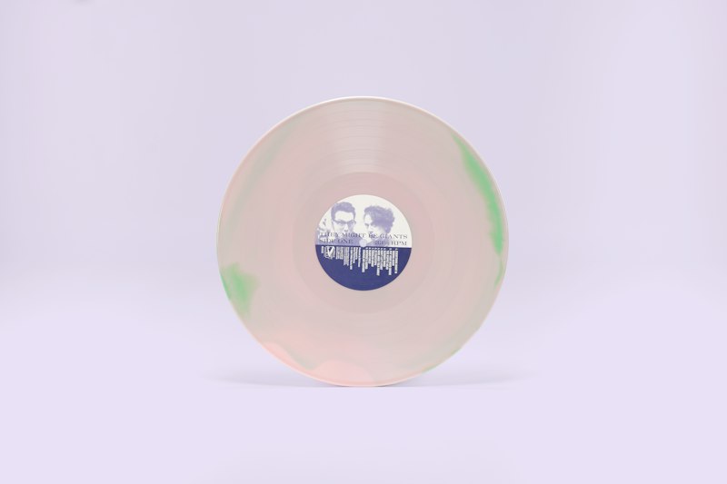 They Might Be Giants Pink 2 Color A Side B Side vinyl with  Baby Pink and Spring Green vinyl record.