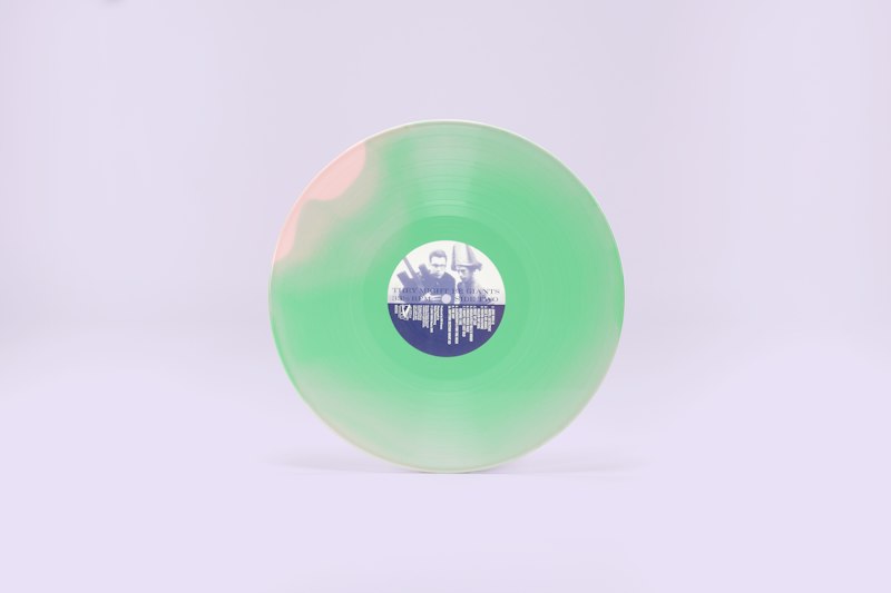 They Might Be Giants Pink 2 Color A Side B Side vinyl with  Baby Pink and Spring Green vinyl record.