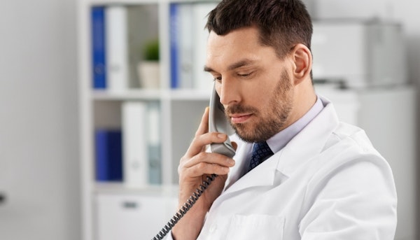 Doctor on the phone
